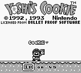 Yoshi's Cookie (USA, Europe) Title Screen